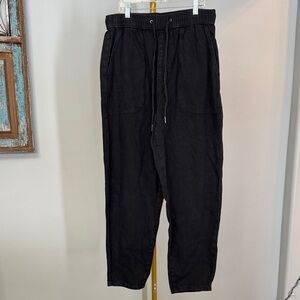 Tinseltown Women's Black High Rise denim sweatpants Jeans NWT L
